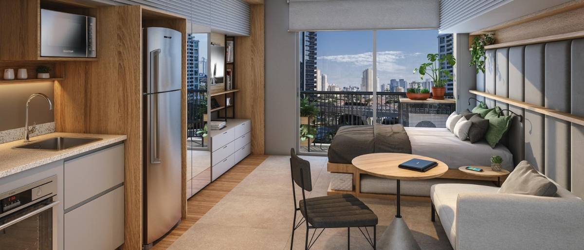Apartamento à venda com 1 quarto, 24m² à 40m² - Vila Cordeiro,São Paulo
